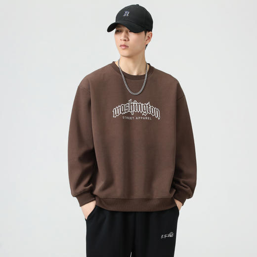 【Q】【新款DQ】大依优型大码圆领卫衣男宽松休闲上衣胖子加肥加大男士潮流 商品图6