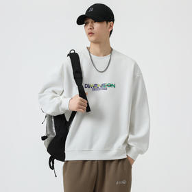 【Q】【新款DQ】大依优型大码圆领卫衣男宽松休闲上衣胖子加肥加大男士潮流