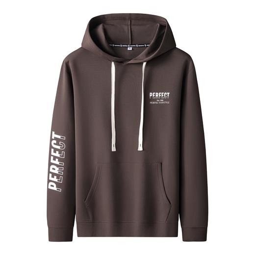 【新款DK】大依优型大码男装印花连帽卫衣长袖T恤加肥加大胖子上衣男士打底T恤休闲帽衫 商品图1