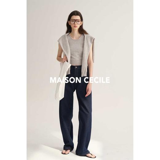 MAISON CECILE本期bi入深蓝/中蓝经典实穿牛仔镰刀裤 商品图4