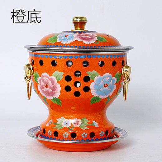 【推荐】鼎铜匠人景泰蓝珐琅纯铜单人火锅 （五色可选） 商品图2