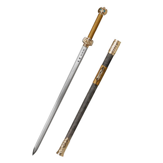 中国军魂剑 纪念版 龙泉沈广隆宝剑 花纹钢宝剑 镇宅宝剑 sgl-3133  未开刃 商品图5