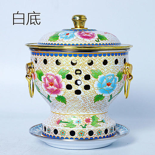 【推荐】鼎铜匠人景泰蓝珐琅纯铜单人火锅 （五色可选） 商品图5