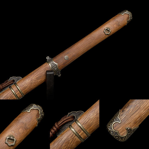 素花唐剑 诸刃唐刀 硬刀剑一体刀剑传统唐剑 龙泉沈广隆宝剑 未开刃 商品图3