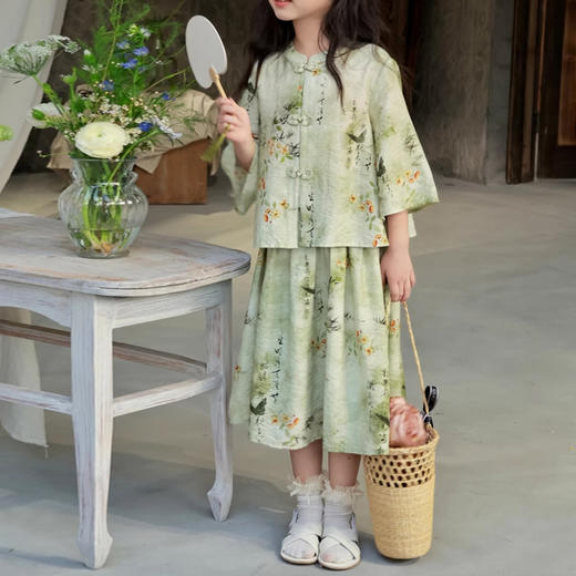 裁缝学苑TQ120女童套装上衣半裙夏季新中式国风两件套装纸样儿童版型 商品图4