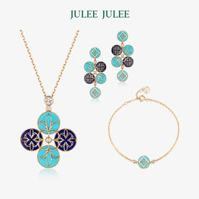 【奇遇】JULEEJULEE茱俪  18K黄金青金石绿松石套链手链耳钉撒马尔罕套装