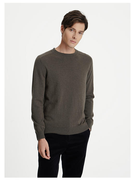 callisto“绒”系列绿色100%山羊绒长袖毛衣 商品图2