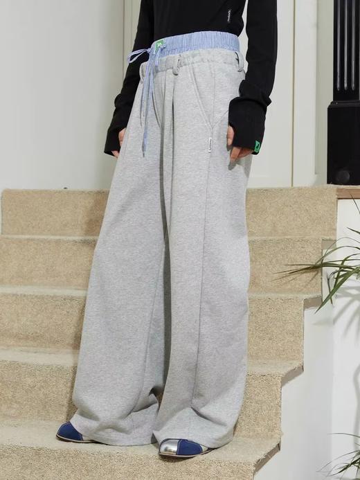 Mood Like Me/MCK2410/可爱双腰头撞色拼接休闲阔腿裤 商品图1