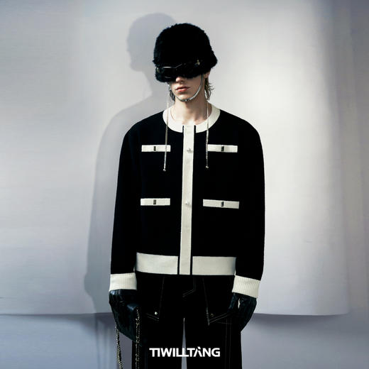 TIWILLTANG启世录“珠秩域澈”小香风圆领开衫 商品图1