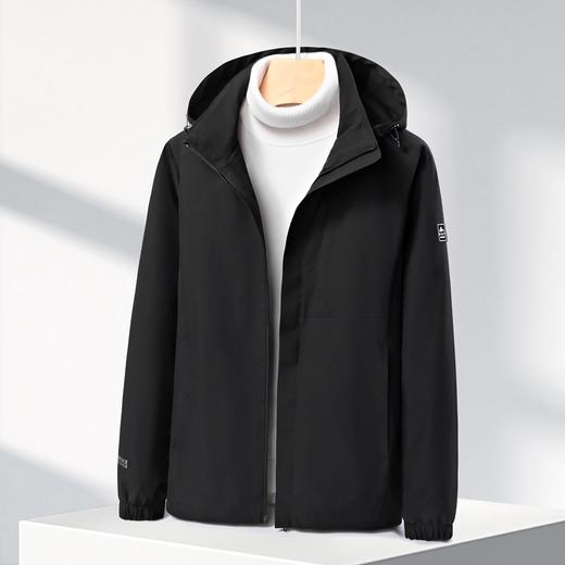 【新款DK】大依优型大码男装连帽夹克加肥加大休闲夹克胖子外套上衣 商品图4