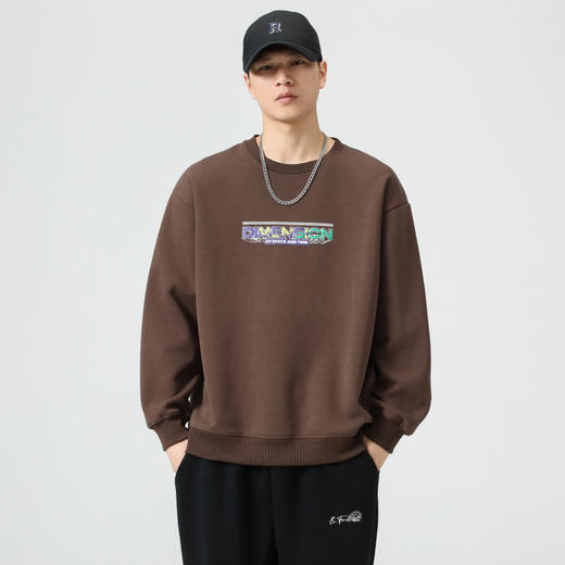 【Q】【新款DQ】大依优型大码圆领卫衣男宽松休闲上衣胖子加肥加大男士潮流 商品图1