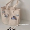 「黑白两色！颜值派」新款单肩包大容量简约时尚手提包 都市简约敞口纯色可爱熊猫帆布箱包 商品缩略图2