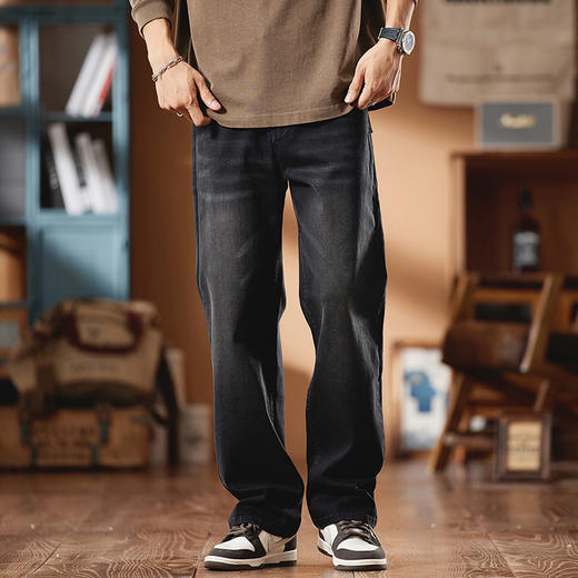 【新款DQ】大依优型大码直筒牛仔裤长裤男舒适休闲简约百搭加肥加大男装潮款 商品图4