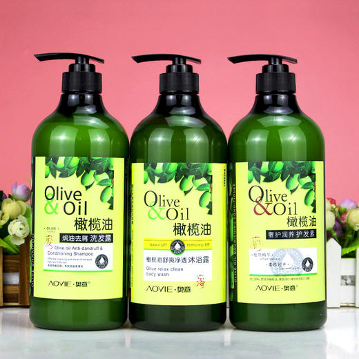 大容量特惠套装 AOVIE奥意沐浴露 黛维莉DEVELL橄榄油洗发水沐浴露套装 舒爽补水滋润留香洗发露  商品图3