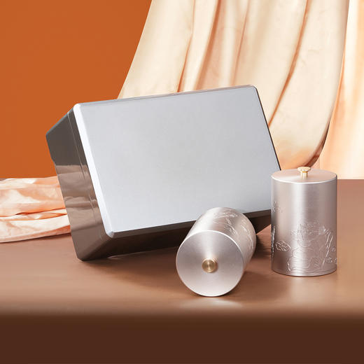 见喜【灰.实木烤漆.双合金罐+1茶勺】150元1套.整箱16套 商品图4