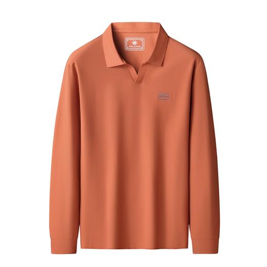 【V领】【新款DK】大依优型大码长袖Polo衫翻领男士加肥加大休闲大码男装宽松长袖体恤上衣 商品图3