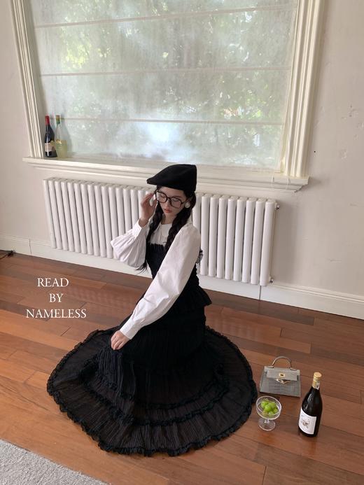 Read Nameless /黑色天丝皱套装裙+娃娃领万能衬衫 商品图11