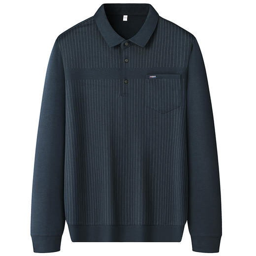 【DWP】大依优型大码长袖Polo衫翻领男装加肥加大体恤大号上衣胖子 商品图2