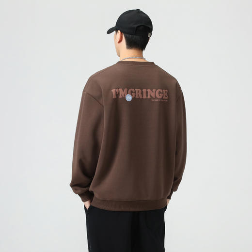 【新款DQ】大依优型大码圆领卫衣男宽松休闲上衣胖子加肥加大男士潮流 商品图3