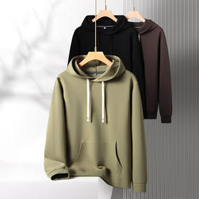 【新款DK】大依优型大码男装连帽卫衣长袖T恤加肥加大胖子上衣男士打底T恤休闲帽衫