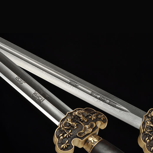 雌雄鸳鸯双剑 太极双剑 武术双剑 龙泉沈广隆剑铺宝剑 收藏镇宅宝剑 sgl-8018未开刃 商品图5