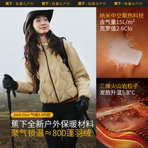 蕉下女气绒冲锋衣LS90324三合一登山服户外夹克 商品图1