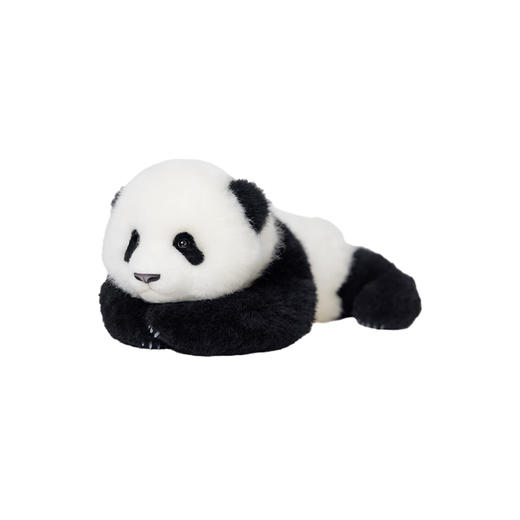 熊猫熊猫工厂 仿真熊猫玩偶 3月龄 萌兰 熊猫基地玩偶爬抱姿公仔羊皮毛绒玩具 商品图0