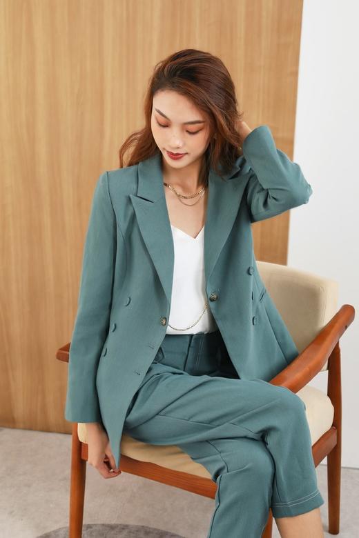 ESTELLICA 孔雀蓝气质西装九分裤套装 13608【不含链条】 商品图0