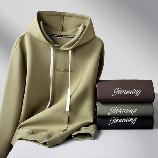 【新款DK】大依优型大码男装印花连帽卫衣长袖T恤加肥加大胖子上衣男士打底T恤休闲帽衫 商品图4