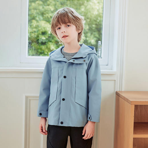 【防水防油】mettekids男童外套2024秋新款风衣时尚百搭儿童外套 商品图4