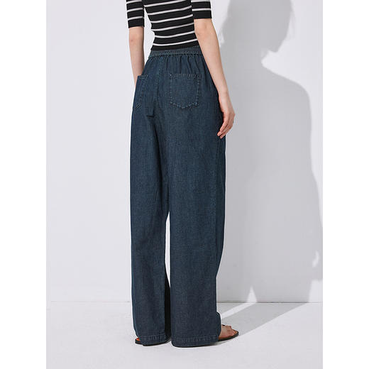 棉仓353619002-汉麻牛仔阔腿裤 商品图3