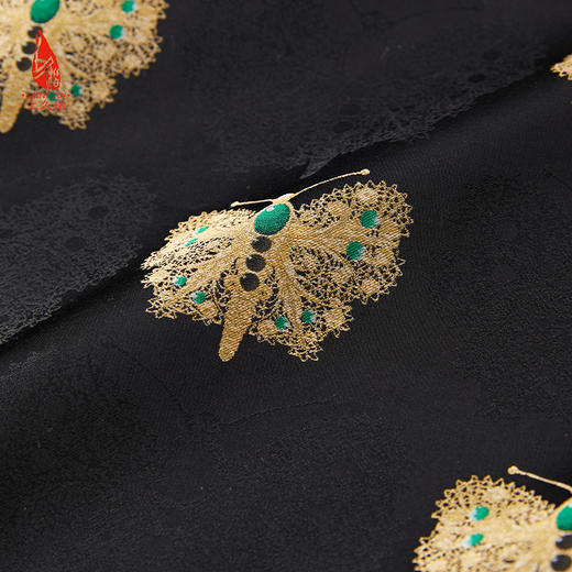 SAINTJOY/上久楷 女式宋锦云肩   中国风 复古 黑金蝴蝶 CY1064207001 商品图4