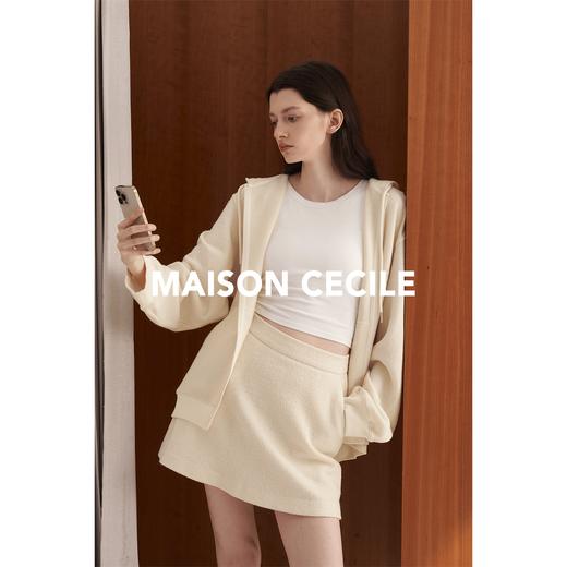 MAISON CECILE四色/颗粒感羊毛A字显比例半身裙 商品图4