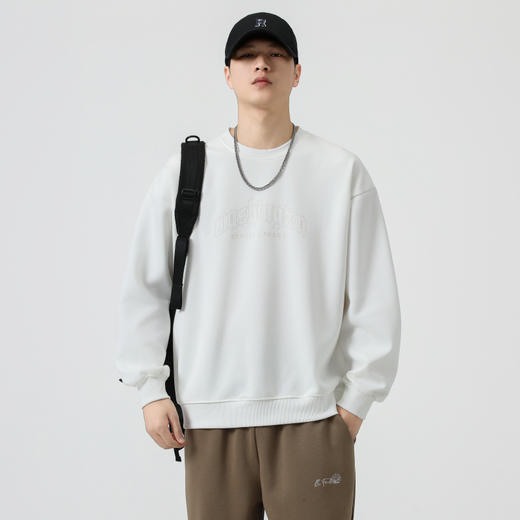 【Q】【新款DQ】大依优型大码圆领卫衣男宽松休闲上衣胖子加肥加大男士潮流 商品图4