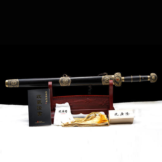 泰合剑 八面刃 沈广隆汉剑 龙泉花纹钢汉剑 高端收藏汉剑 sgl-3132未开刃 商品图6