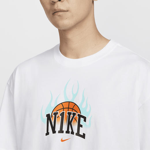 Nike/耐克男子夏季篮球训练舒适透气运动休闲短袖T恤HF6156-100 商品图2