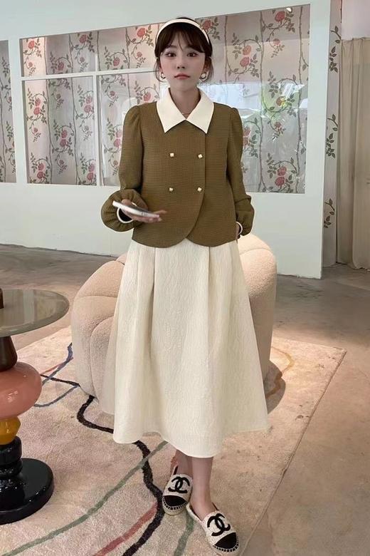 amadella 华夫格黄色撞色优雅外套 13560 商品图1