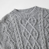 慵懒风镂空针织衫毛衣女秋季新款设计感宽松套头上衣女V2038424 商品缩略图5