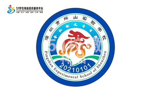 通版定制深圳市坪山实验学校校徽姓名贴布章可缝烫现货现发51 商品图3