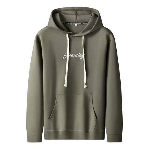 【新款DK】大依优型大码男装印花连帽卫衣长袖T恤加肥加大胖子上衣男士打底T恤休闲帽衫 商品图3