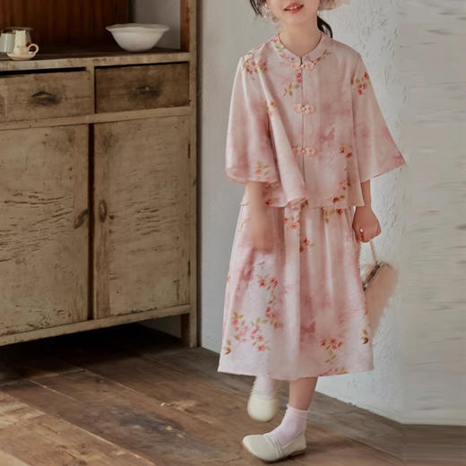 裁缝学苑TQ120女童套装上衣半裙夏季新中式国风两件套装纸样儿童版型 商品图3