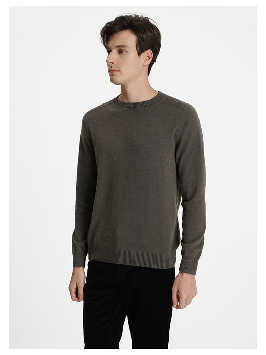 callisto“绒”系列绿色100%山羊绒长袖毛衣 商品图3