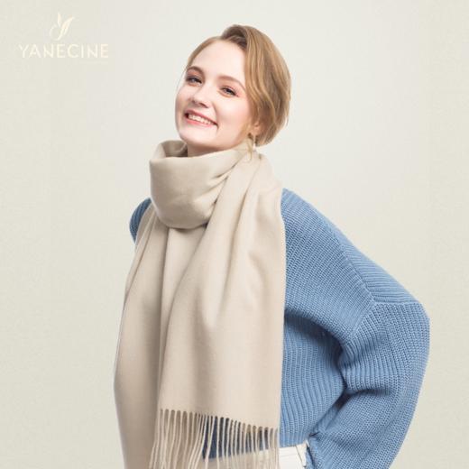YANECINE 考力代绵羊毛围巾/披肩（130g/300g）| 厚实软糯 保暖抗寒 亲肤舒适 简约百搭不挑人 商品图0