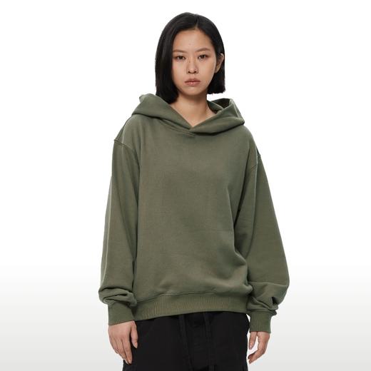 WassupHouse宽松短宽印花插袋连帽卫衣 商品图6