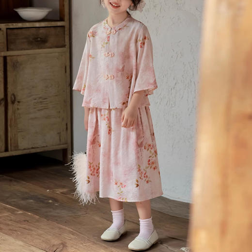 裁缝学苑TQ120女童套装上衣半裙夏季新中式国风两件套装纸样儿童版型 商品图2