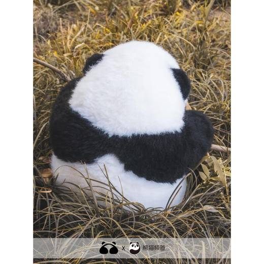 熊猫工厂 仿真熊猫玩偶 5月龄 和花 花花公仔仿真熊猫玩偶送女友情人节礼物可爱儿童毛绒玩具长35*宽35*高38 商品图1