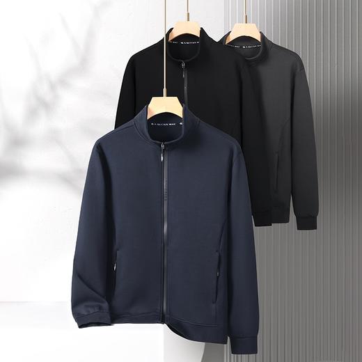 【新款DK】大依优型大码男装立领夹克加肥加大休闲夹克胖子宽松弹力运动外套上衣 商品图7