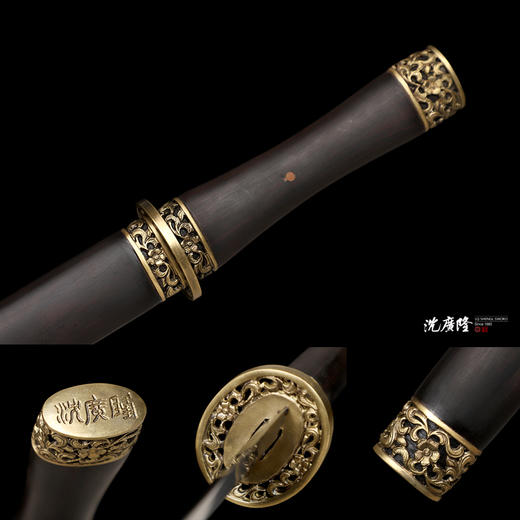 铜装胜邪剑 汉剑  龙泉沈广隆宝剑 手工一体剑传统宝剑  未开刃 商品图4