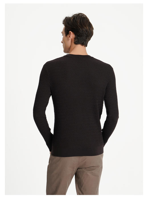 ccallisto咖色绵羊毛长袖毛衣 商品图4