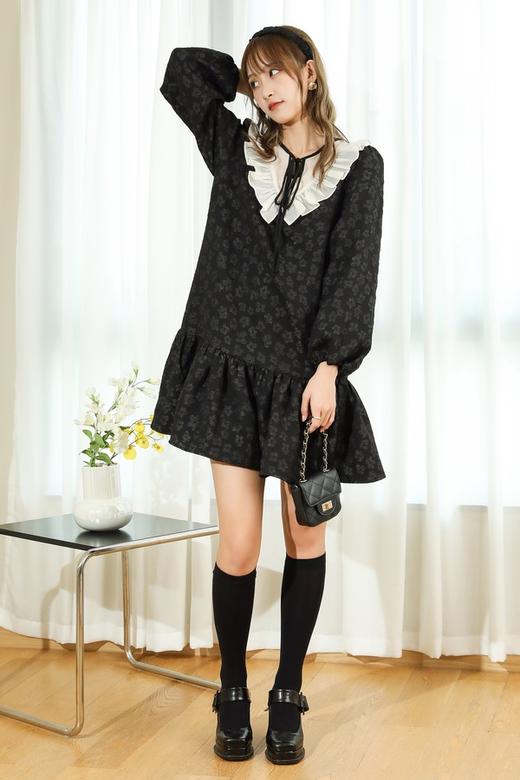 Stay2Weeks 设计感提花荷叶边连衣裙 13537 商品图8